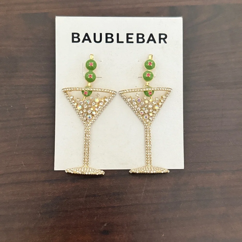 Bauble Bar Martini Earrings NWT - Picture 2 of 2